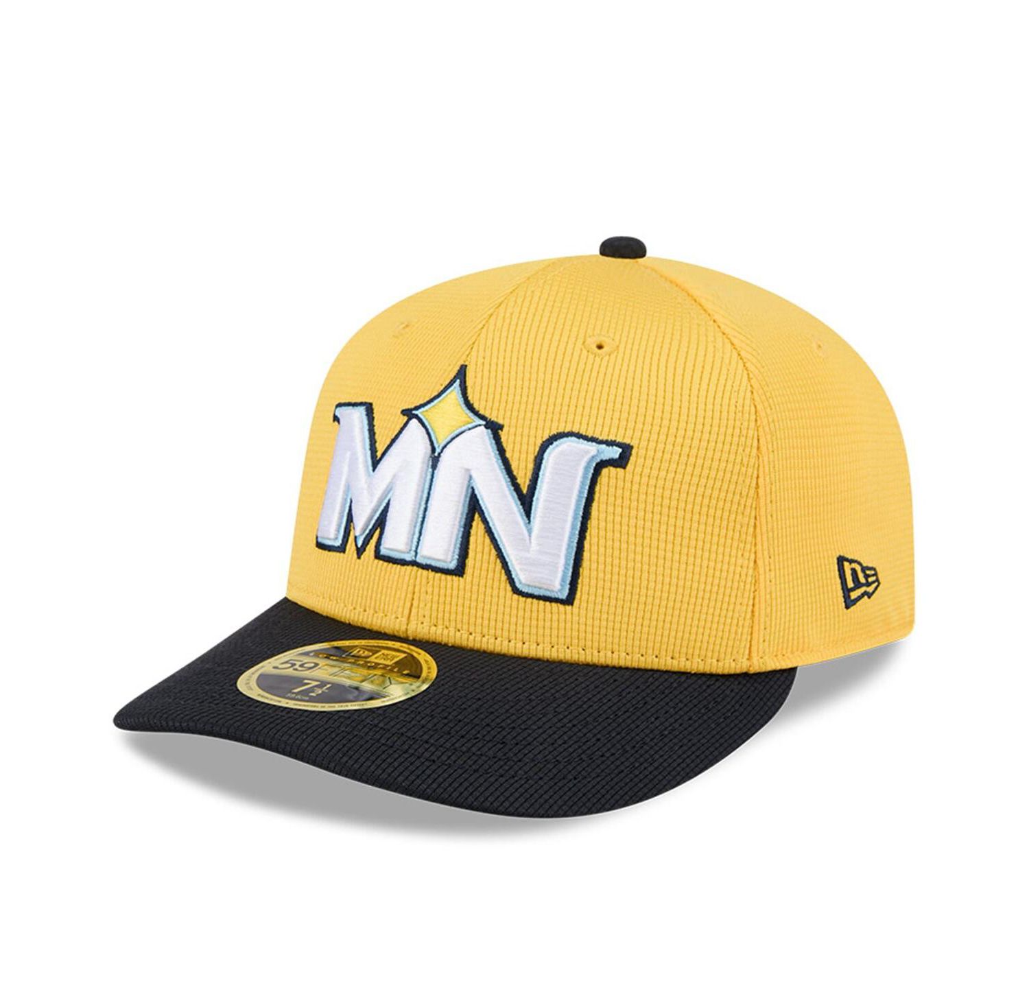 Men's Yellow/Black Minnesota Twins City Connect Batting Practice Low Profile 59FIFTY Fitted Hat