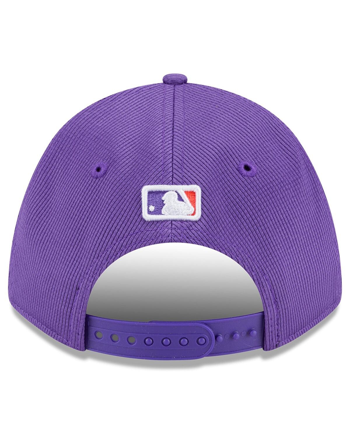 NEW ERA MEN'S PURPLE COLORADO ROCKIES 2025 CITY CONNECT BATTING PRACTICE 9FORTY ADJUSTABLE HAT 