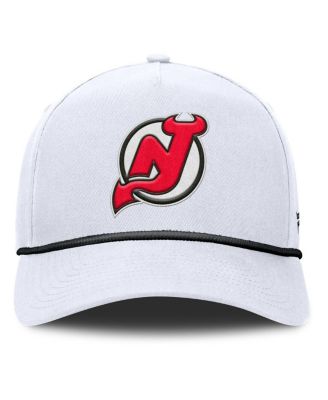 Men's White New Jersey Devils Rope A-Frame Adjustable Hat