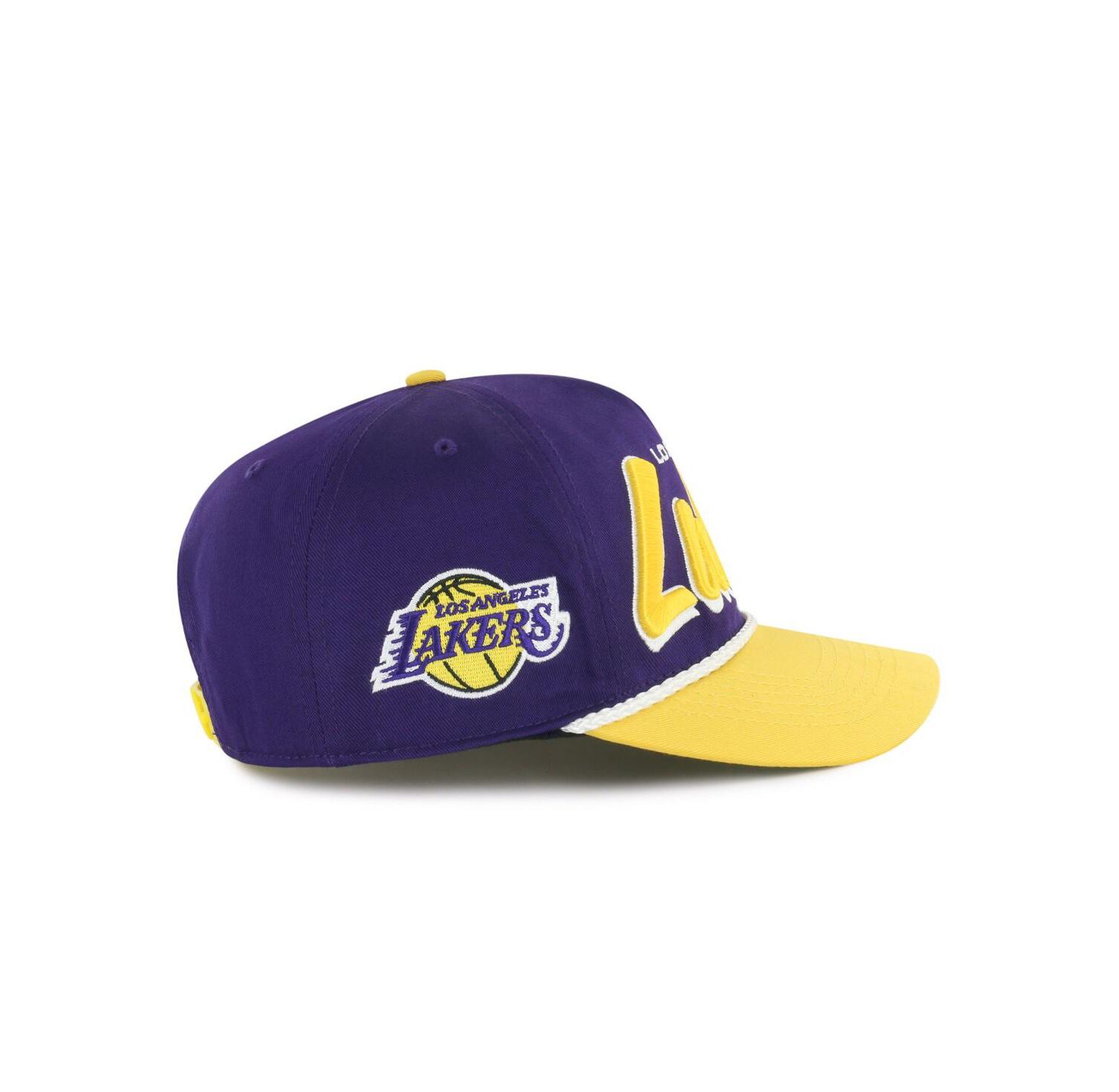 Men's Purple/Gold Los Angeles Lakers Drop Shadow Rope Hitch Adjustable Hat