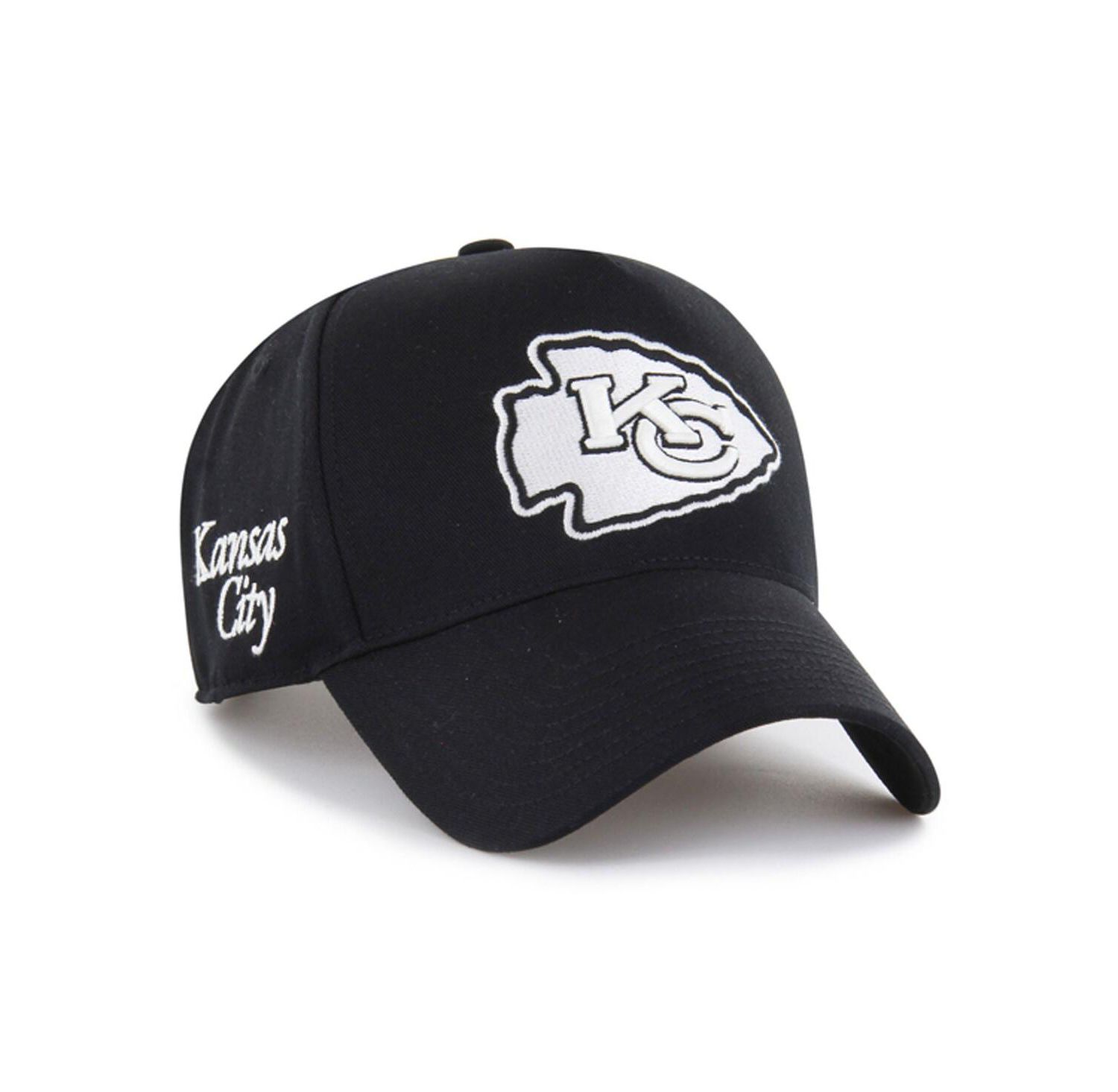 Men's Black Kansas City Chiefs Foundation Offside Adjustable Hat