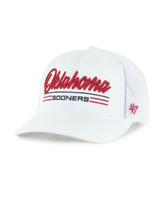 '47 Brand - Men's White Oklahoma Sooners Garner Rope Trucker Adjustable Hat