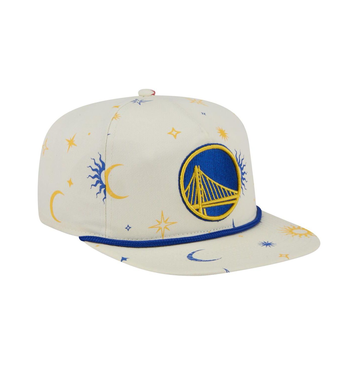 Мужская кепка New Era Cream Golden State Warriors Lunar Golfer Snapback Hat — фото 3