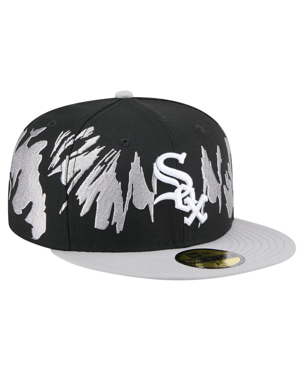 New Era Men's Black/gray Chicago White Sox Retro Pattern 59fifty Fitted Hat