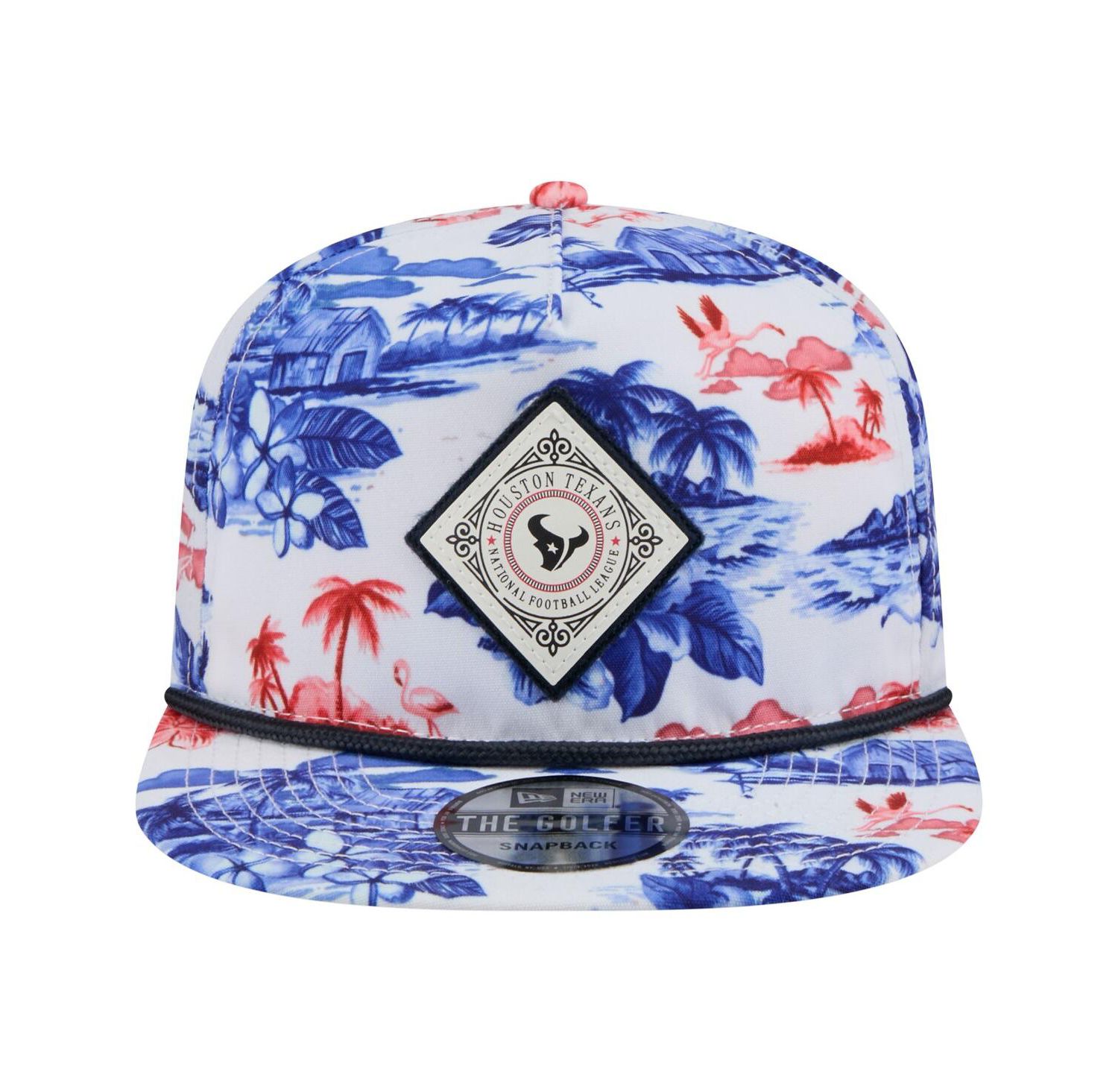 Men's White Houston Texans Adventure Golfer Snapback Hat