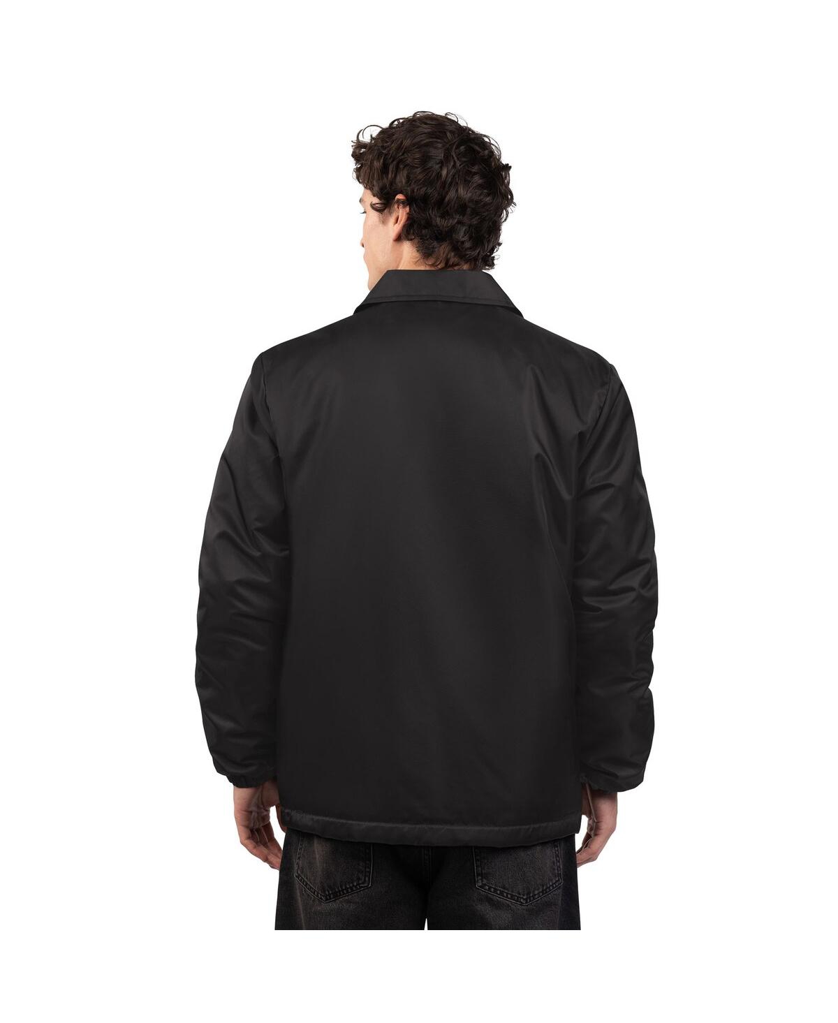 Starter Men's Black New York Mets Full-snap Coaches Jacket In Black