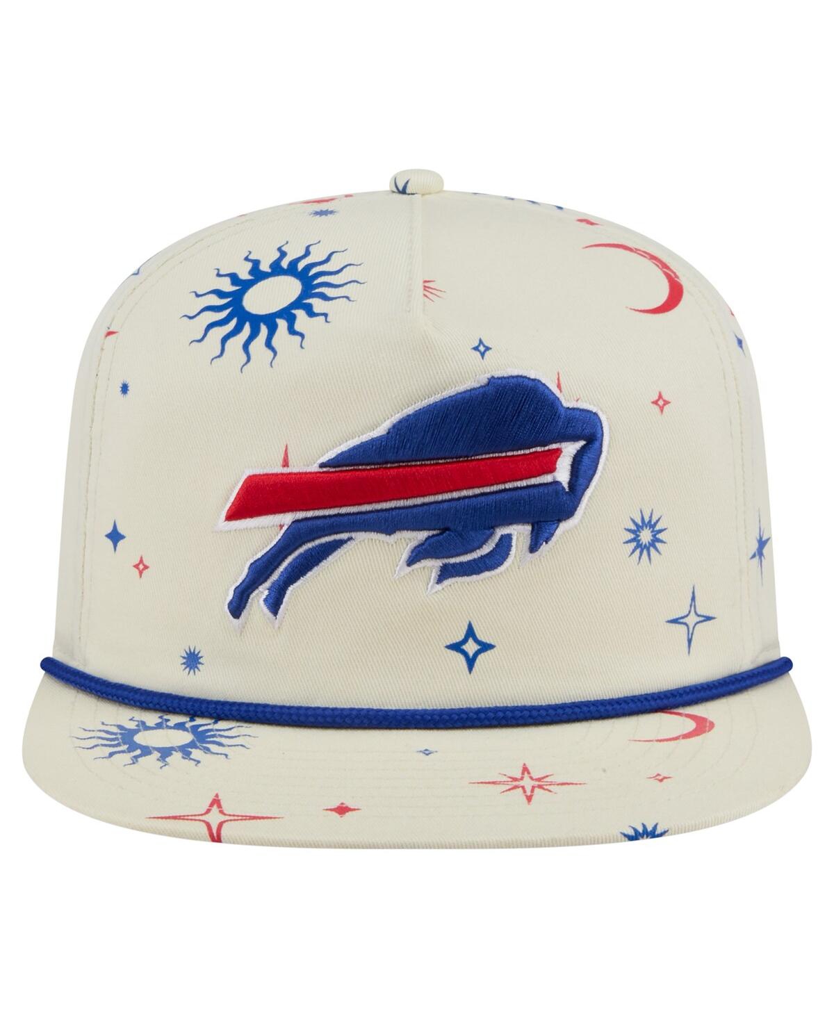 NEW ERA MEN'S CREAM BUFFALO BILLS CELESTIAL GOLFER ADJUSTABLE HAT 