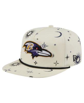 New Era - Men's Cream Baltimore Ravens Celestial Golfer Adjustable Hat