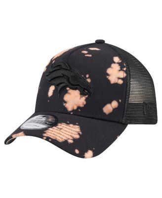 New Era - Men's Black Denver Broncos Bleached 9FORTY A-Frame Adjustable Hat