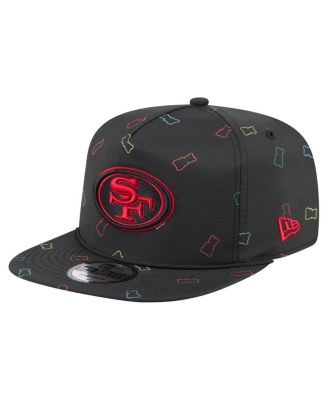 New Era - Men's Black San Francisco 49ers Gummy Golfer Snapback Hat