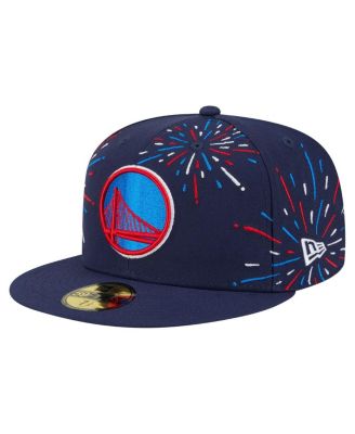 New Era - Men's Navy Golden State Warriors Americana Fireworks 59FIFTY Fitted Hat