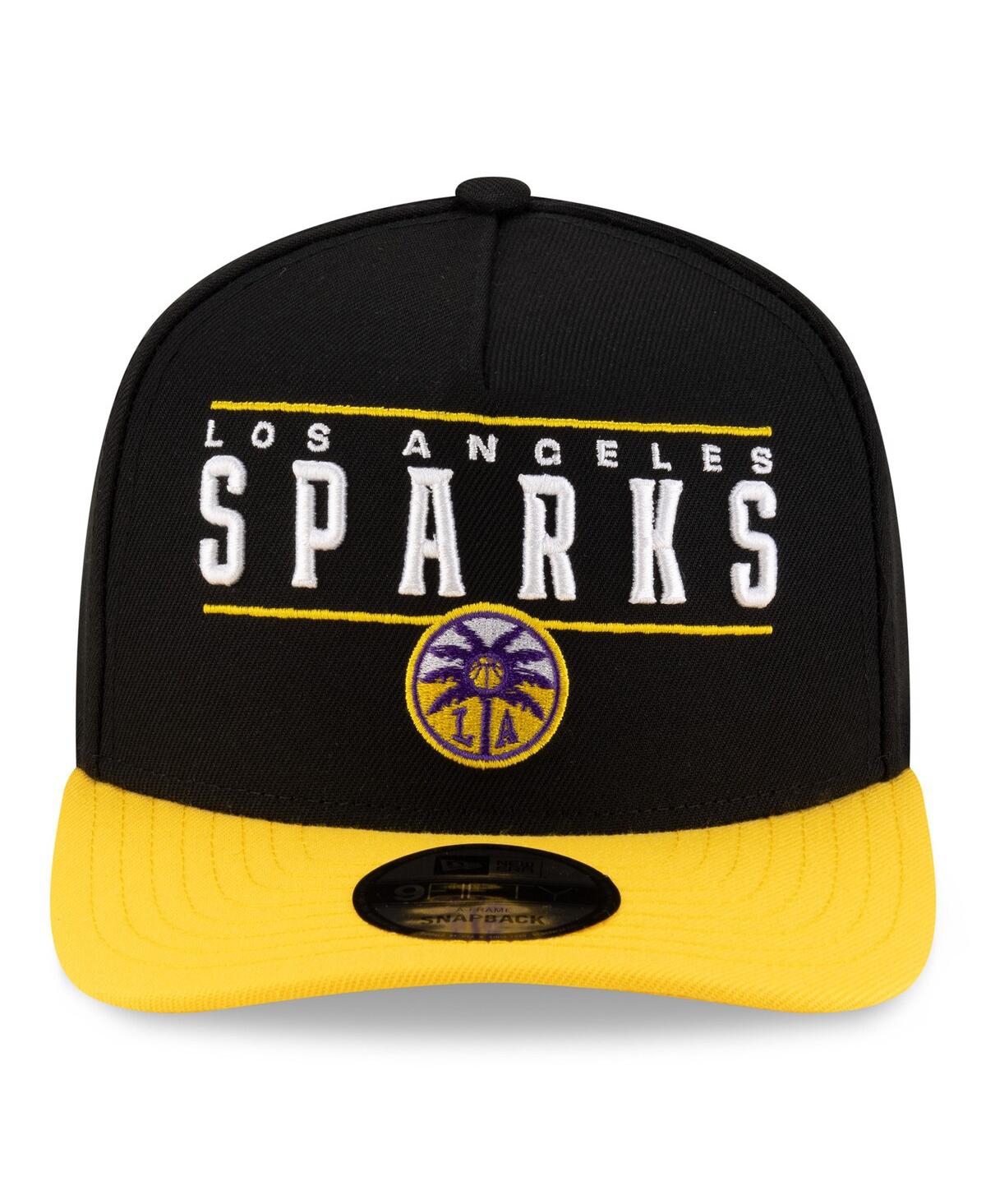 New Era Men's And Women's Black/gold Los Angeles Sparks 2025 Wnba Draft A-frame 9fifty Snapback Hat