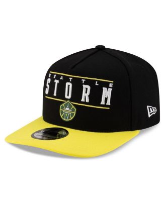 New Era - Men's and Women's Black/Yellow Seattle Storm 2025 WNBA Draft A-Frame 9FIFTY Snapback Hat