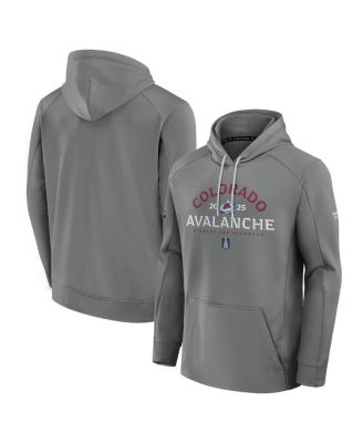Fanatics - Men's Gray Colorado Avalanche 2025 Stanley Cup Playoffs Authentic Pro Rink Fly Fleece Pullover Hoodie