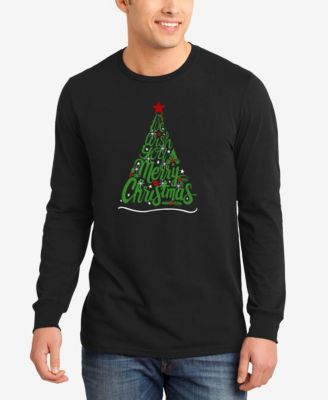 LA Pop Art - We Wish You A Merry Christmas - Men's Word Art Long Sleeve T-Shirt