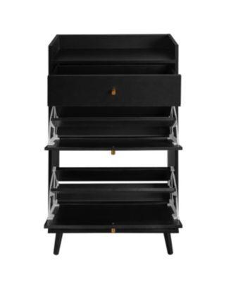 Streamdale Rattan, Allen 2 door 1 drawer cabinet, shoe rack, double layer, suitable for entrance