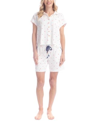 Ocean Pacific - Women's Butter-Knit Ribbed Shortie Pajama Set
