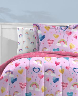 Balloon Hearts Reversible 7-Pc. Comforter Set, Full