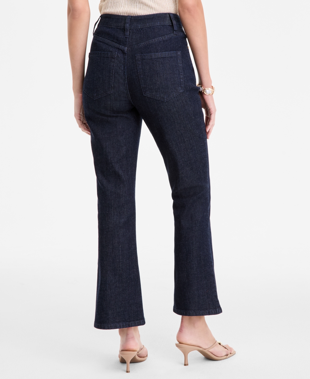 Shop Inc International Concepts Women's High-rise Cropped Flare Jeans, Exclusively At Macy's