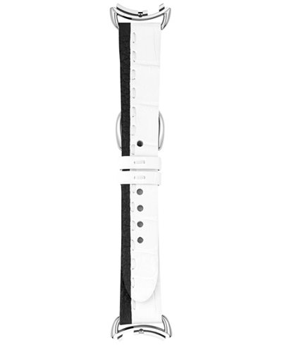 Fendi Timepieces Women's Selleria Black and White Leather Watch Strap S03AR17RA4S