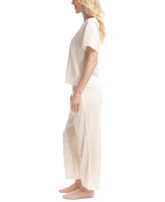 Women's Printed Henley Pajama Set