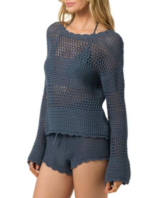 O'Neill - Juniors' Consuelo Crochet Bell-Sleeve Top