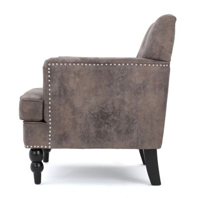 Streamdale Microfiber Club Chair with Nailhead Accents