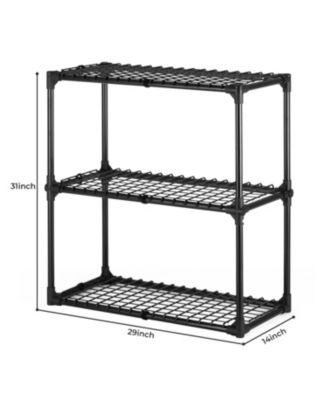 3-Shelf Wire Rack with Cover Heavy-Duty Storage