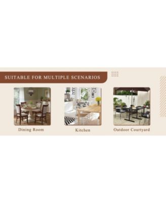 Streamdale Black Marble Dining Set - 55" Table & 4 PU Chairs