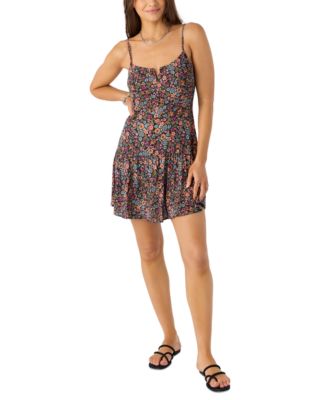 Juniors' Serefina Printed Drop-Waist Mini Dress
