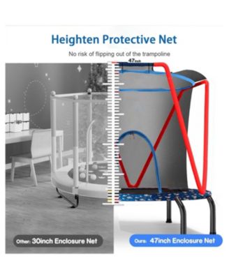 Streamdale 66" Trampoline for Kids Toddler Indoor Outdoor Small Trampolines for Baby with heighten net No-Gap Design for Kids