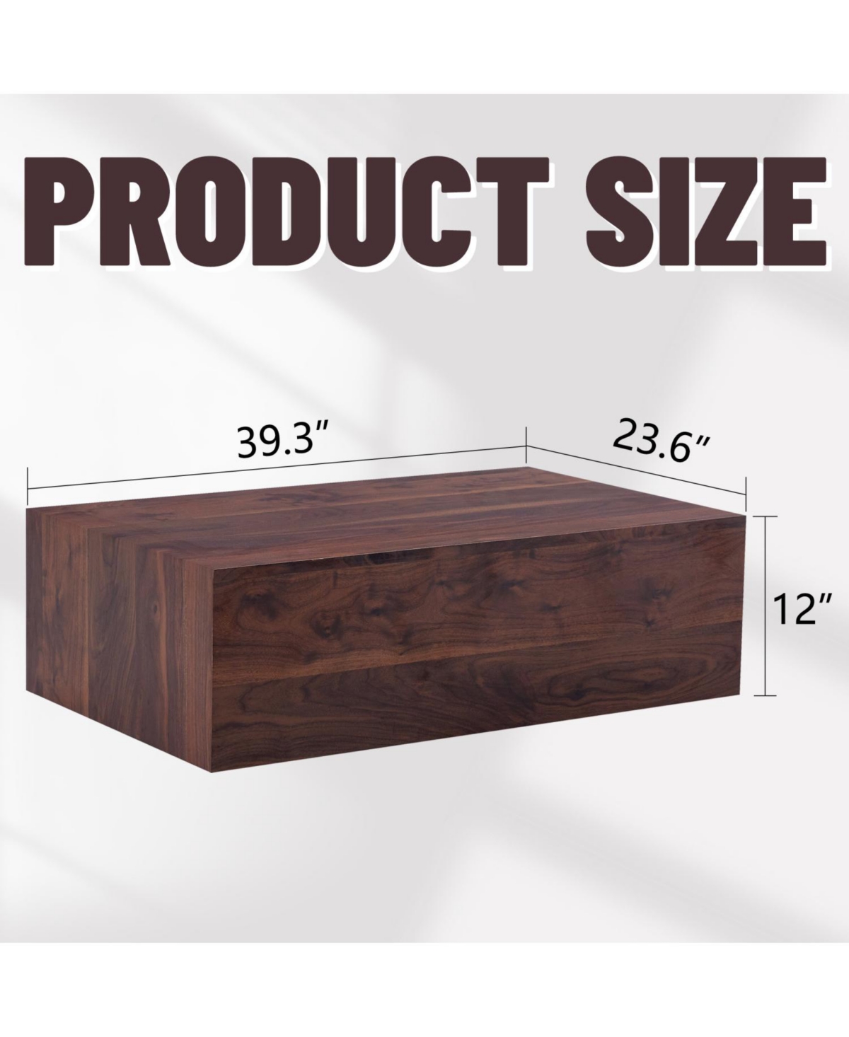 Streamdale Furniture Walnut Wood Grain Coffee Table - Modern Design, Ideal Living Room Accent