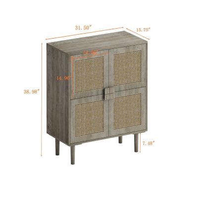Streamdale 8-Compartment Rattan Storage Cabinet