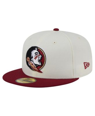New Era - Men's Cream Florida State Seminoles Chrome 59FIFTY Fitted Hat