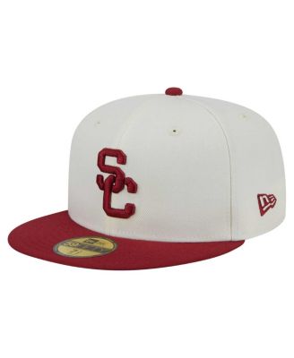 New Era - Men's Cream USC Trojans Chrome 59FIFTY Fitted Hat