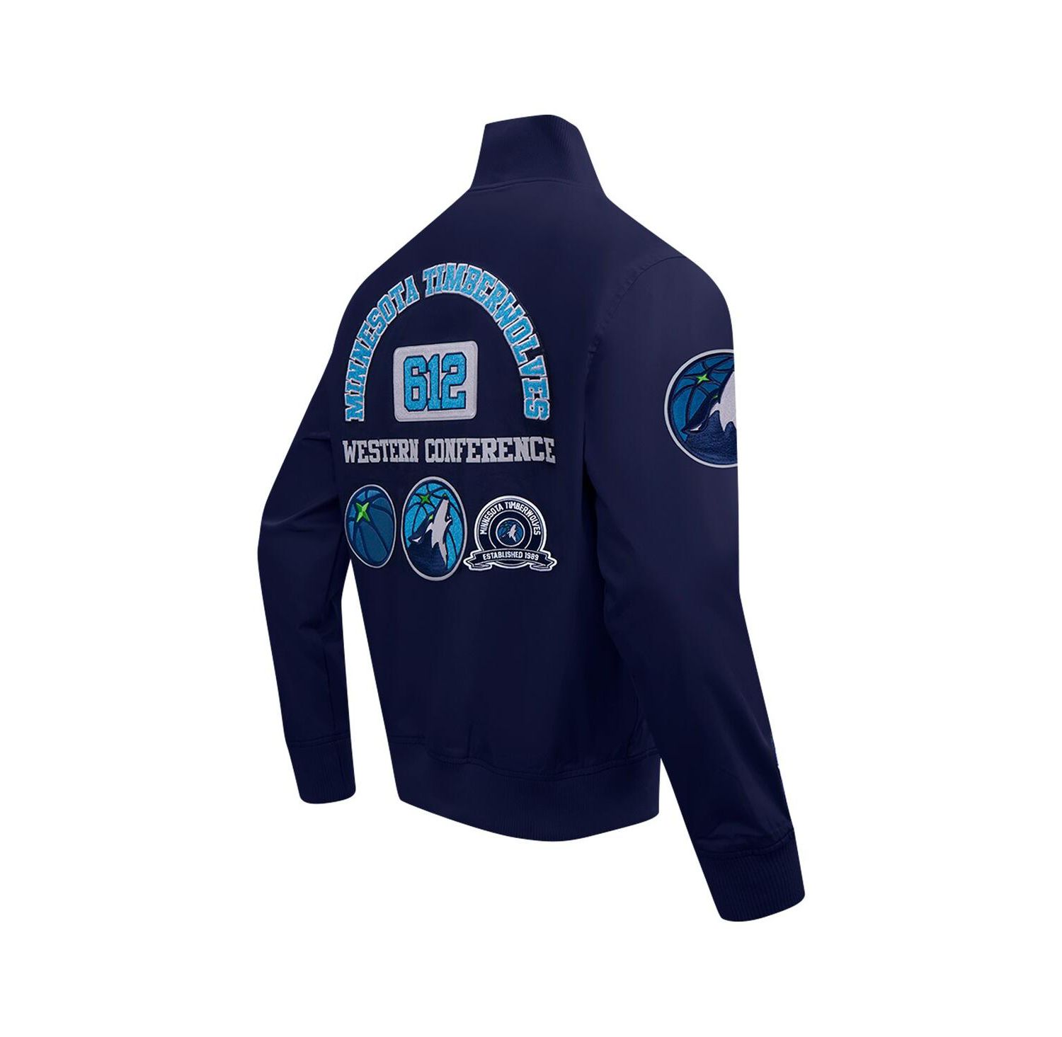 Men's Navy Minnesota Timberwolves Area Code Twill Full-Zip Jacket