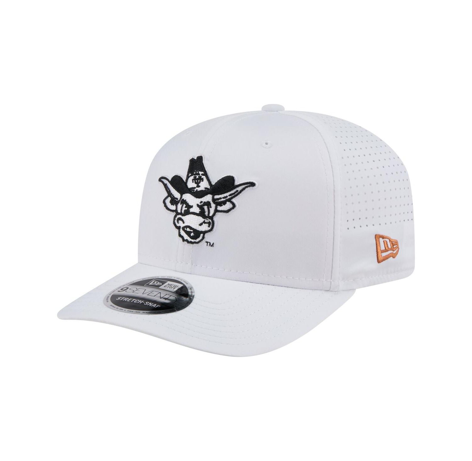 Men's White Texas Longhorns Perform Vault 9SEVENTY Stretch-Snap Hat