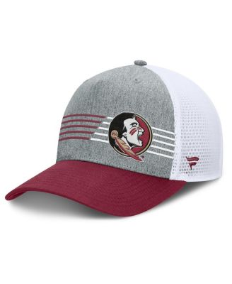 Fanatics - Men's Heather Gray/Garnet Florida State Seminoles Profile Trucker Adjustable Hat