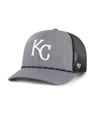 '47 Brand - Men's Charcoal Kansas City Royals Carbon Rope Trucker Adjustable Hat