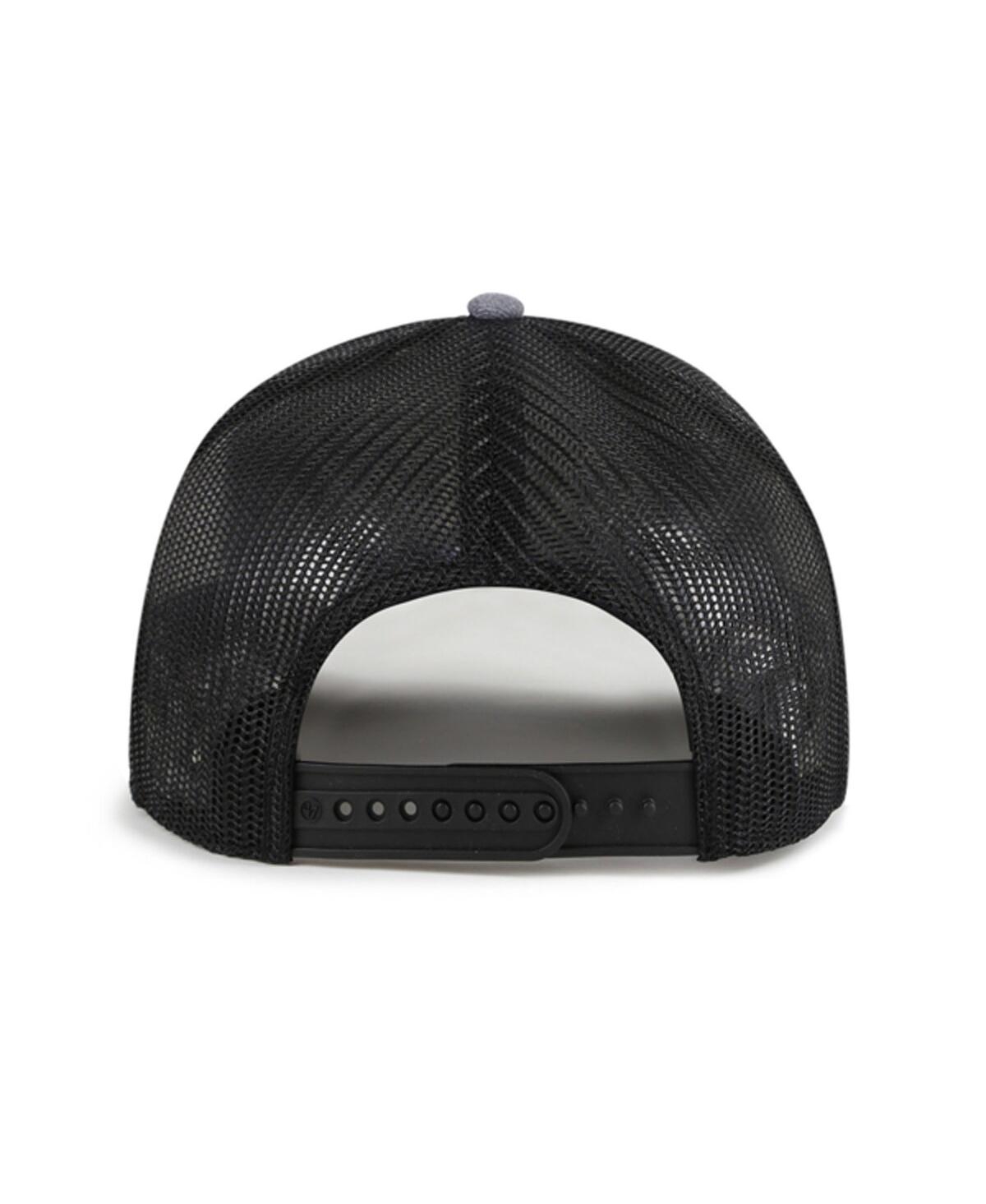 47 Brand Men's Charcoal New York Mets Carbon Rope Trucker Adjustable Hat In Gray