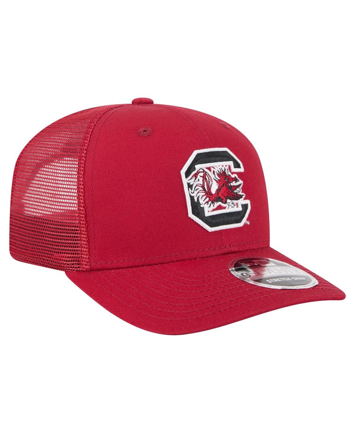 NEW ERA MEN'S GARNET SOUTH CAROLINA GAMECOCKS PRIMARY 9SEVENTY TRUCKER STRETCH-SNAP HAT 