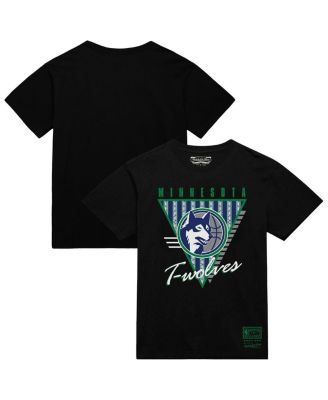 Mitchell & Ness - Men's Black Minnesota Timberwolves Worldwide Collection Tri-Logo T-Shirt
