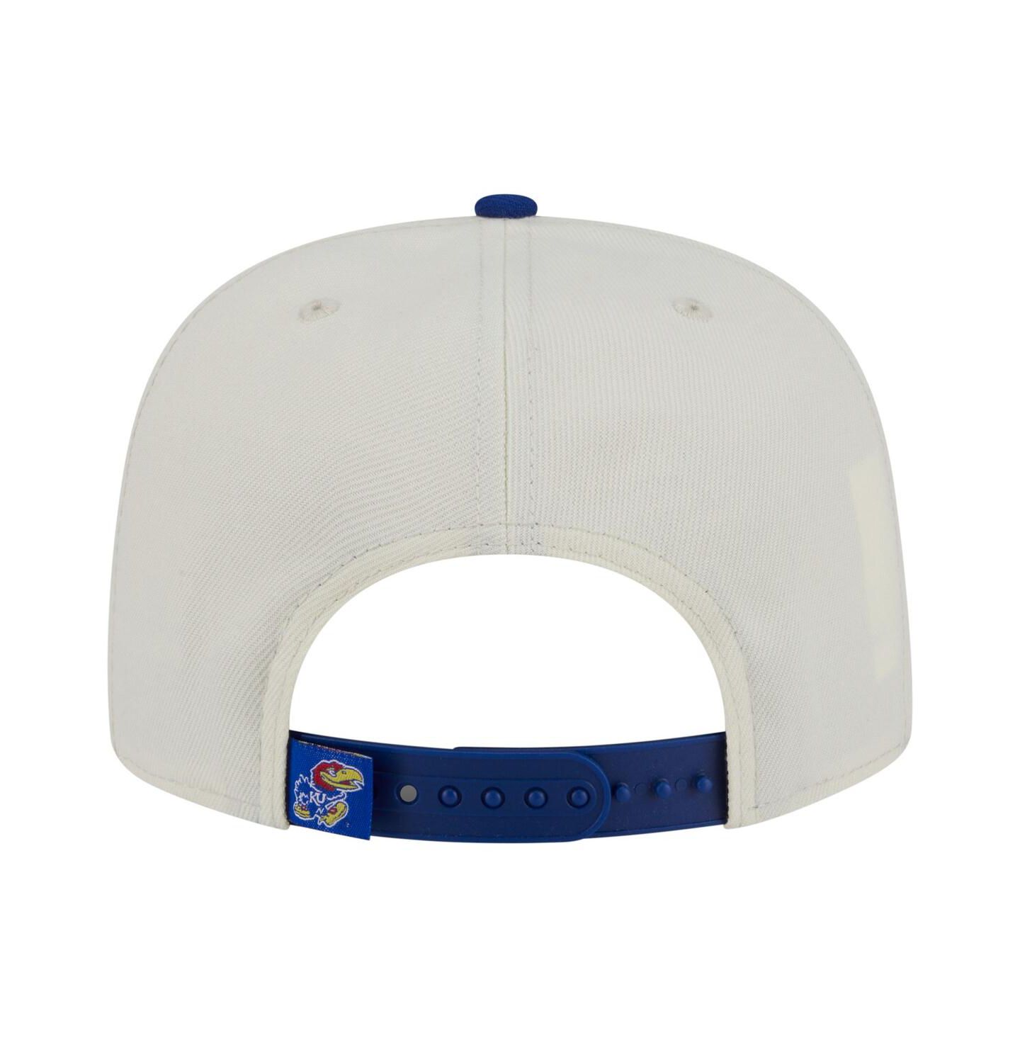 Мужская кепка New Era White Kansas Jayhawks Collegiate 9FIFTY A-Frame Snapback Hat — фото 4