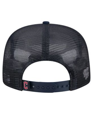 Men's Navy Cleveland Guardians Retro Satin Script Golfer Adjustable Hat