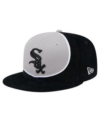 New Era - Men's Black/Gray Chicago White Sox Retro Split Corduroy Snapback Hat