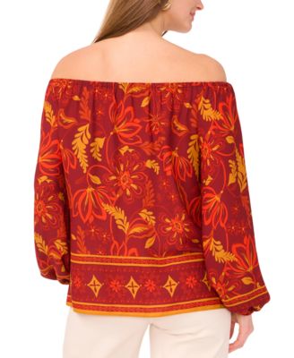 Women's Off-The-Shoulder Long-Sleeve Blouse