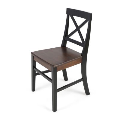 Streamdale Farmhouse Dining Chair Set (2) Rustic, Stylish, Durable Acacia Wood