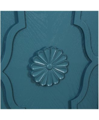 63" Storage Cabinet with Carved Doors & Adjustable Shelves