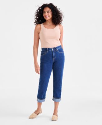 Style & Co - Women's High-Rise Cuffed Capri Jeans