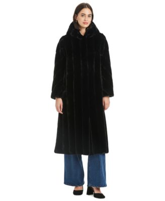 Jones New York - Women's Hooded Faux-Fur Coat